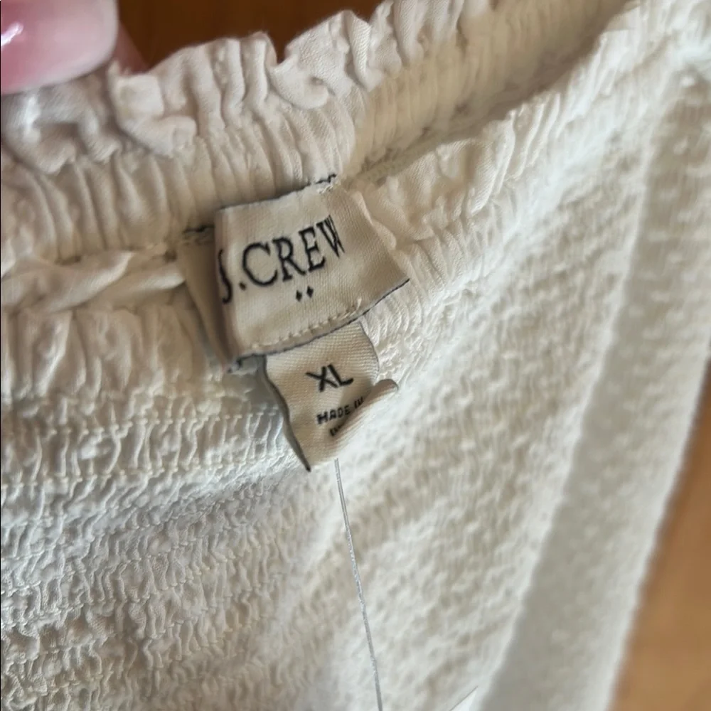 New J. Crew White Summer Dress XL midi